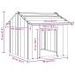 vidaXL Σπιτάκι σκύλου με οροφή 85x107x81 cm Γαλβανισμένος χάλυβας