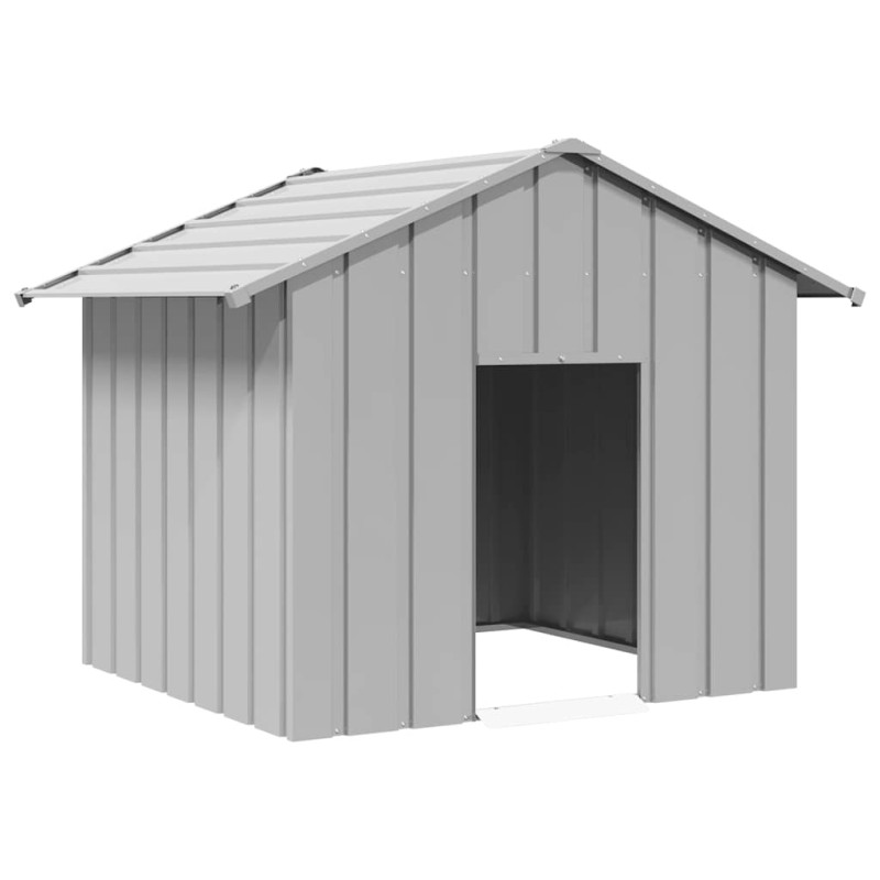 vidaXL Σπιτάκι σκύλου με οροφή 131x101x102 cm Γαλβανισμένος χάλυβας