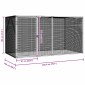 vidaXL Κλουβί Πουλιών Ανθρακί 208 x 102 x 108 εκ Επικαλυμμένος Χάλυβας