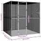 vidaXL Κλουβί Πουλιών Ανθρακί 209 x 202 x 214 εκ Γαλβανισμένος χάλυβας