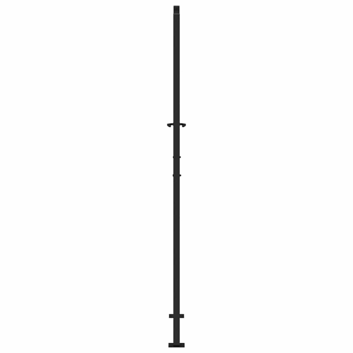 vidaXL Πόρτα Κήπου Μαύρη με Φωτιστικό Ατσάλι 100x200 εκ.