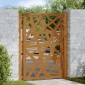 vidaXL Πόρτα Κήπου 100x125 εκ. από Ατσάλι με Ανθεκτικό στις Καιρικές Συνθήκες Φωτισμού