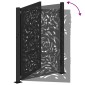 vidaXL Πόρτα Κήπου Μαύρη 100x125 εκ. με Σχέδιο Φλόγας από Ατσάλι