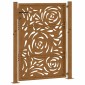 vidaXL Πόρτα Κήπου 100x125 εκ. από Ατσάλι με Σχέδιο Φλόγας για Αντοχή στις Καιρικές Συνθήκες