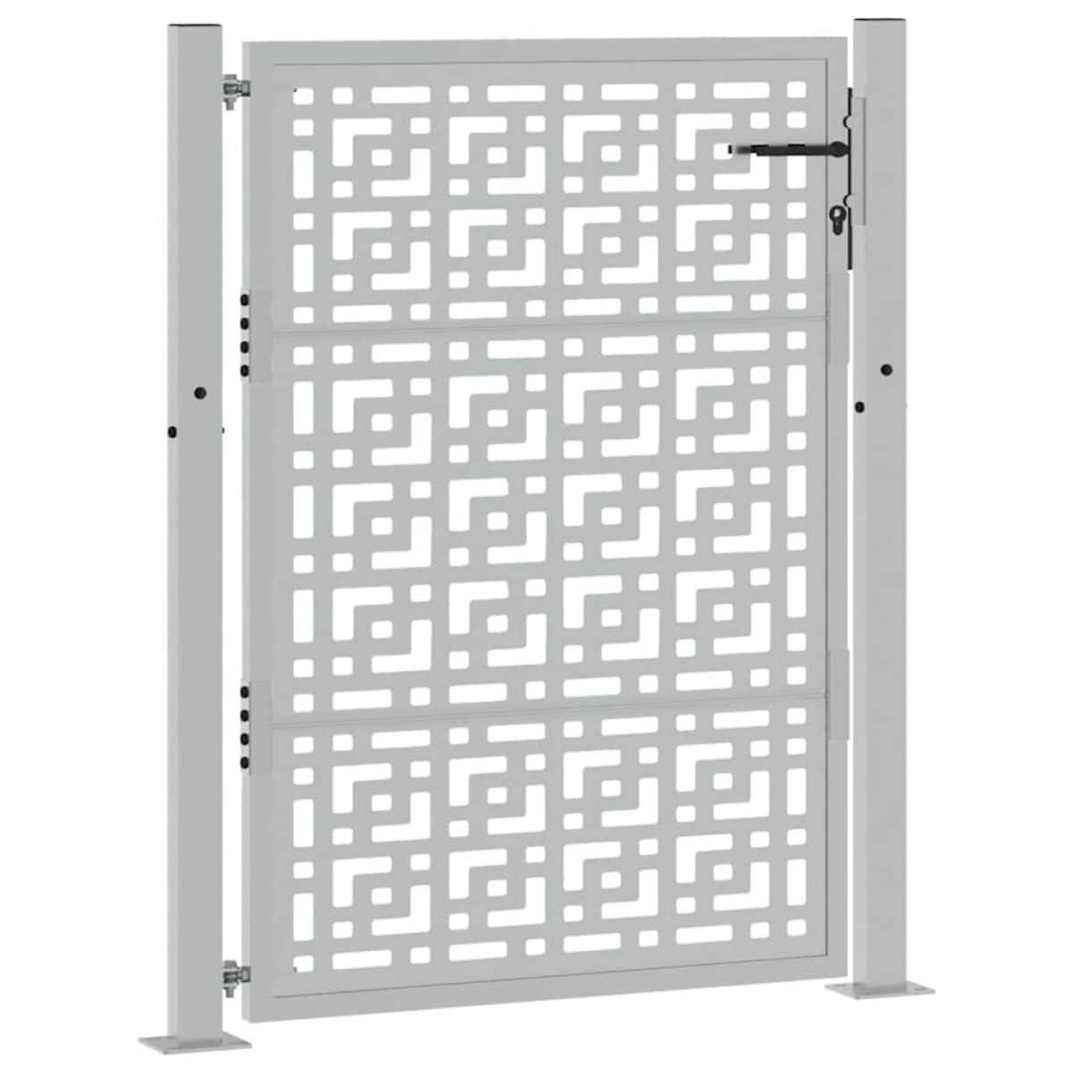 vidaXL Πόρτα Κήπου με Σταυρό 100x125 εκ. από Ατσάλι με Αντοχή στις Καιρικές Συνθήκες