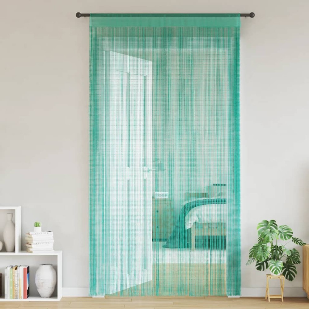 vidaXL Κουρτίνες με Κρόσσια 2 τεμ. Τυρκουάζ 140 x 250 εκ.