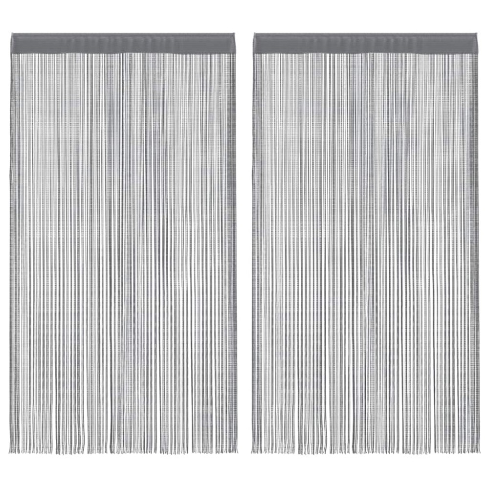 vidaXL Κουρτίνες με Κορδόνι 2 τεμ. Ανθρακί 140x250 εκ.