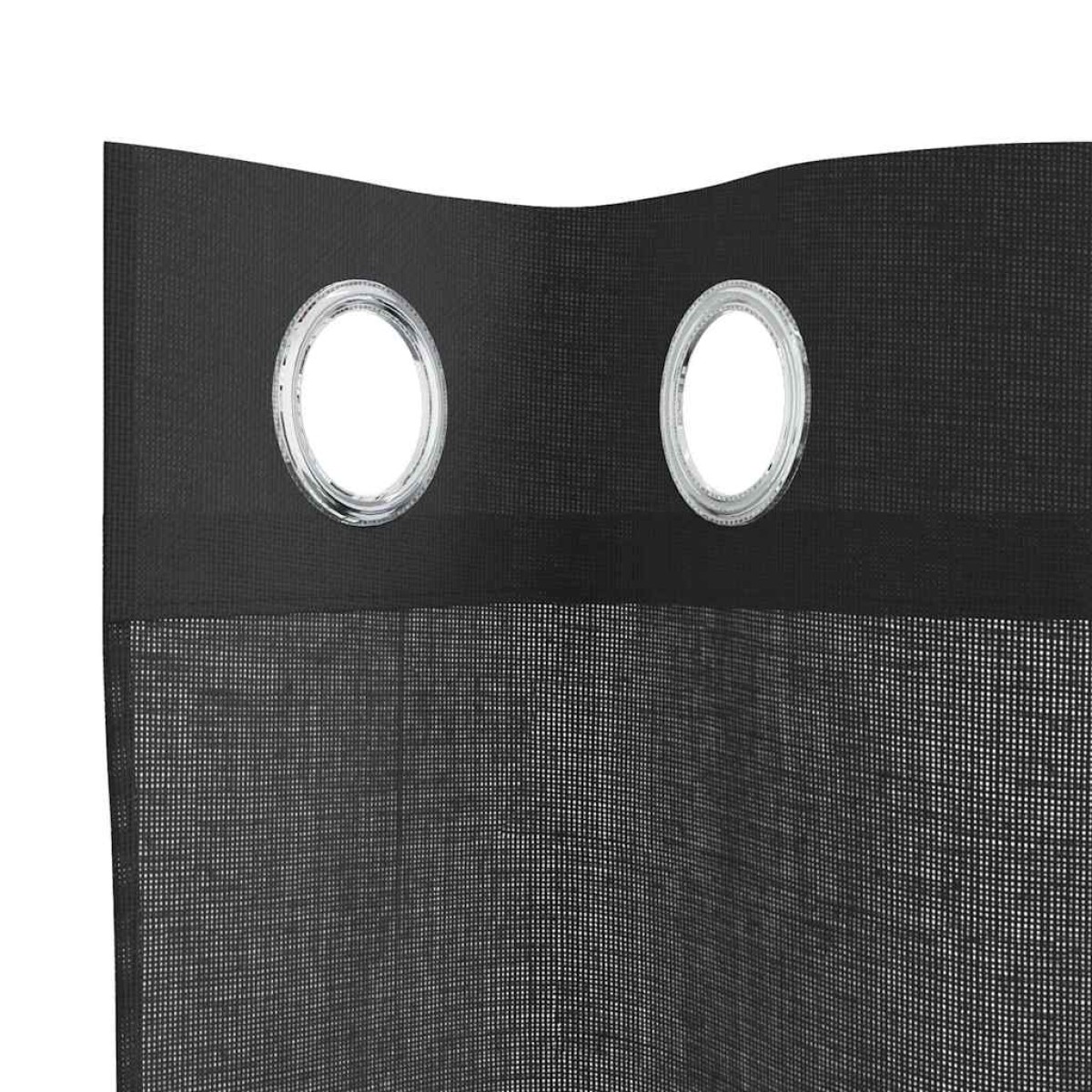 vidaXL Κουρτίνες Voile με ροδέλες 2 τεμάχια Μαύρο 140x140 εκ.