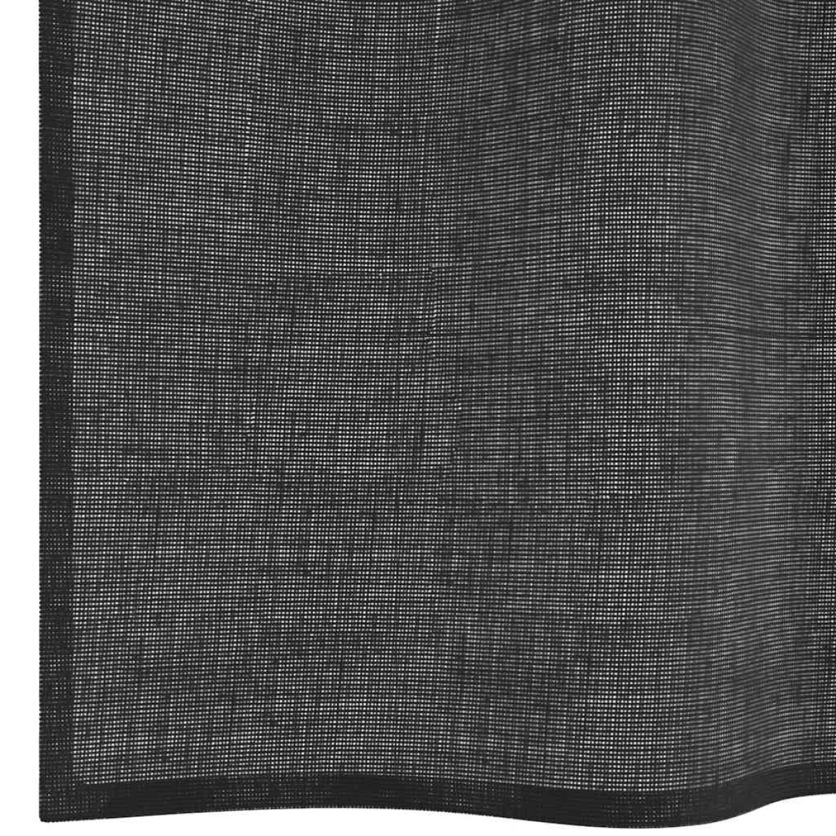 vidaXL Κουρτίνες Voile με ροδέλες 2 τεμάχια Μαύρο 140x140 εκ.