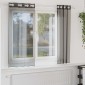 vidaXL Κουρτίνες Voile με ροδέλες 2 τεμάχια Μαύρο 140x140 εκ.