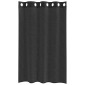 vidaXL Κουρτίνες Voile με ροδέλες 2 τεμάχια Μαύρο 140x175 εκ.