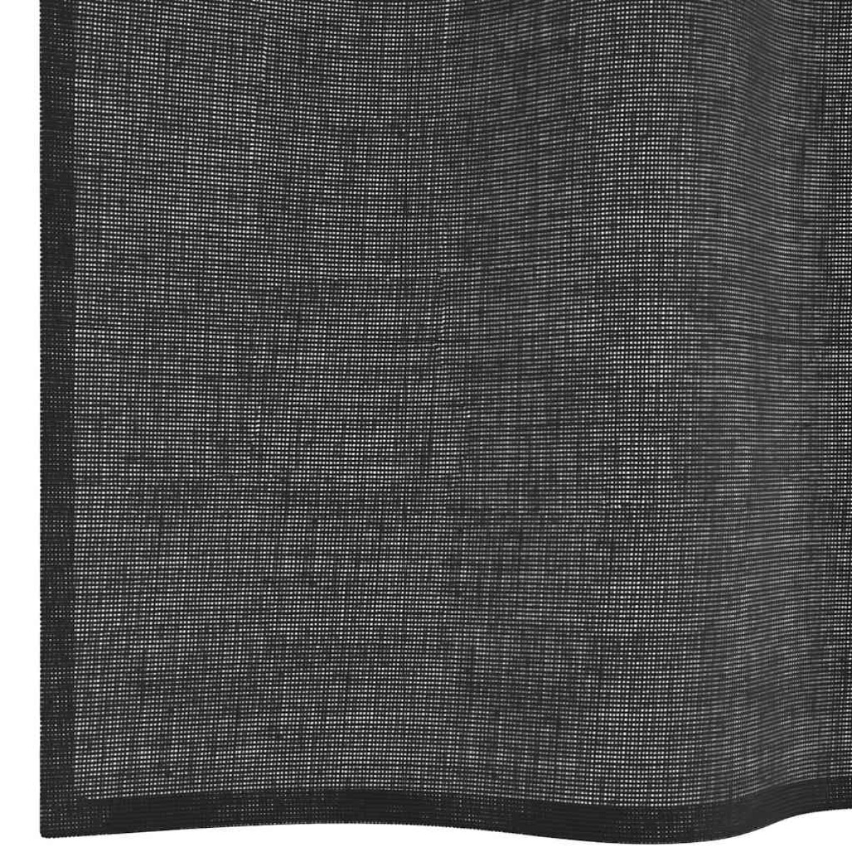 vidaXL Κουρτίνες Voile με ροδέλες 2 τεμάχια Μαύρο 140x175 εκ.