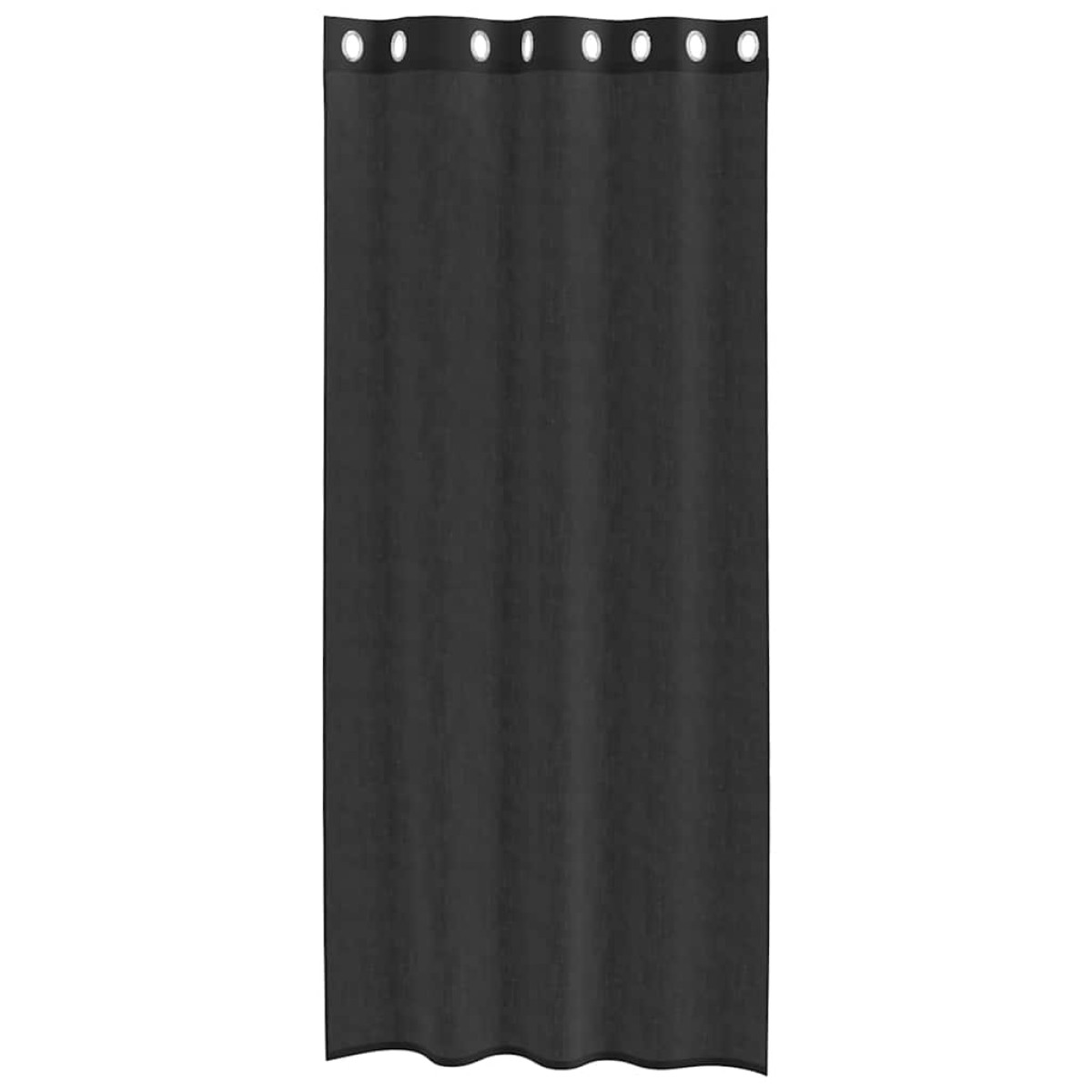 vidaXL Κουρτίνες Voile με ροδέλες 2 τεμάχια Μαύρο 140x245 εκ.