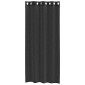 vidaXL Κουρτίνες Voile με ροδέλες 2 τεμάχια Μαύρο 140x245 εκ.