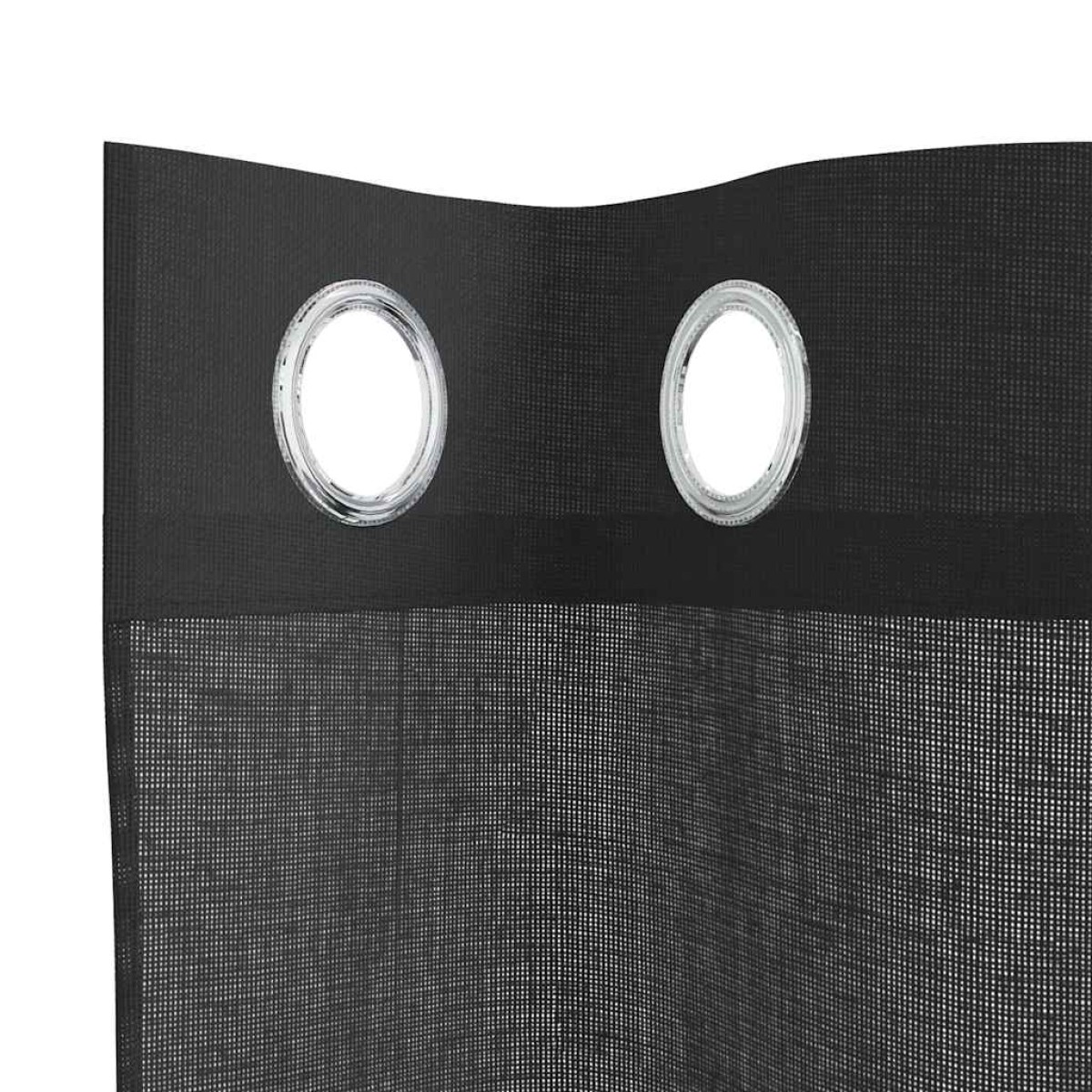 vidaXL Κουρτίνες Voile με ροδέλες 2 τεμάχια Μαύρο 140x245 εκ.