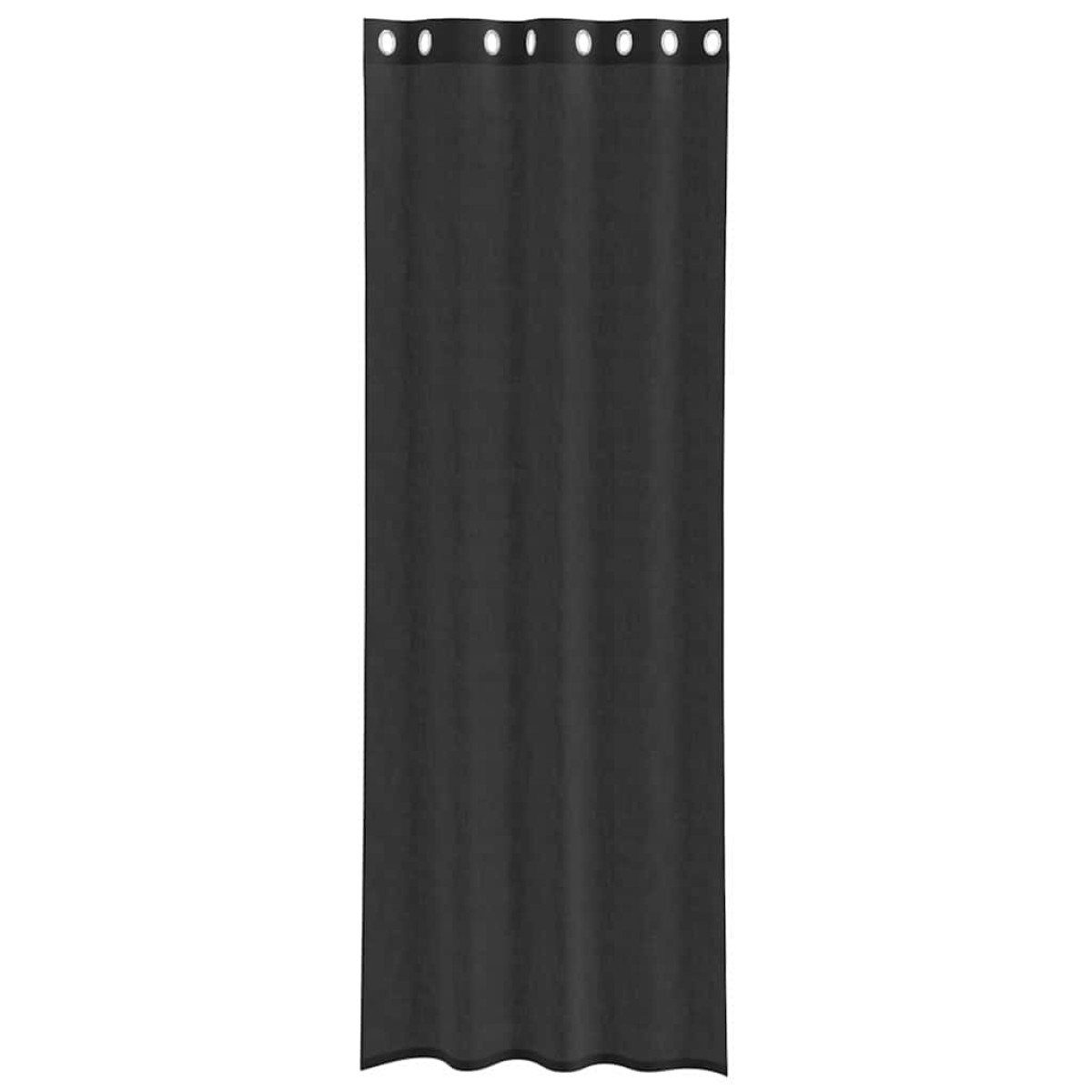 vidaXL Κουρτίνες Voile με ροδέλες 2 τεμάχια Μαύρο 140x260 εκ.