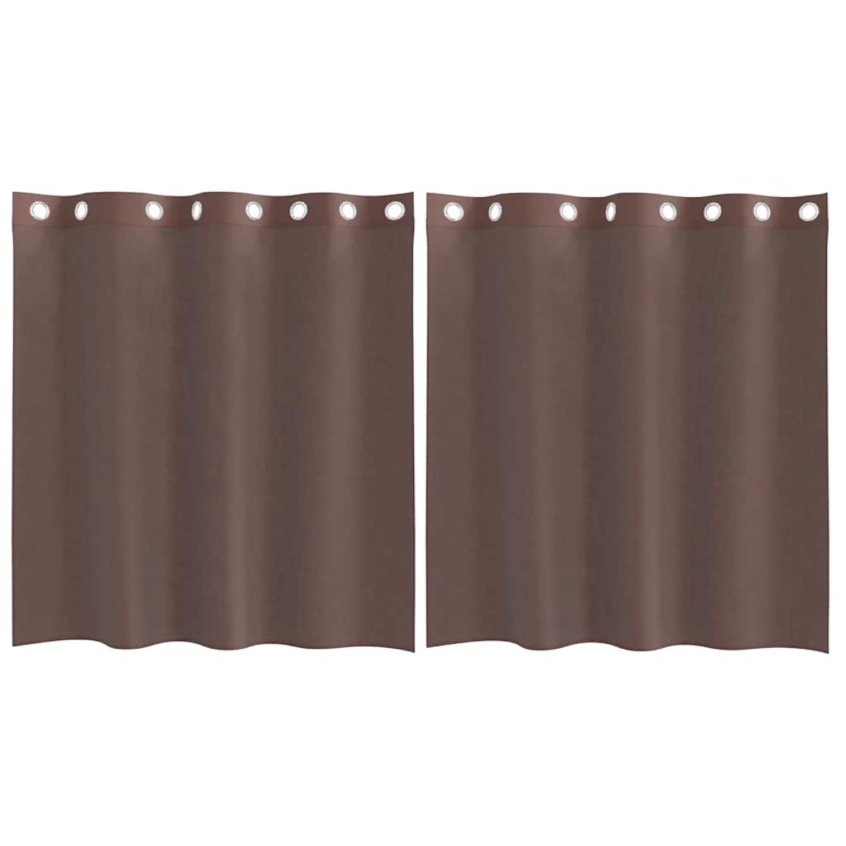 vidaXL Κουρτίνες Voile με ροδέλες 2 τεμάχια Καφέ 140x140 εκ.
