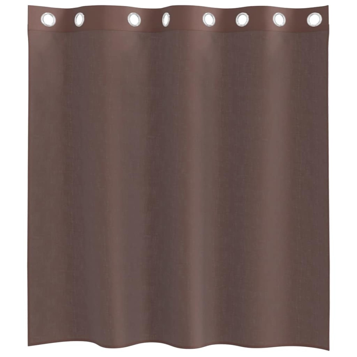 vidaXL Κουρτίνες Voile με ροδέλες 2 τεμάχια Καφέ 140x140 εκ.