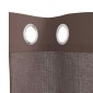 vidaXL Κουρτίνες Voile με ροδέλες 2 τεμάχια Καφέ 140x140 εκ.
