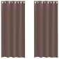 vidaXL Κουρτίνες Voile με ροδέλες 2 τεμάχια Καφέ 140x225 εκ.