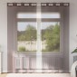 vidaXL Κουρτίνες Voile με ροδέλες 2 τεμάχια Καφέ 140x225 εκ.