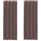 vidaXL Κουρτίνες Voile με ροδέλες 2 τεμάχια Καφέ 140x260 εκ.