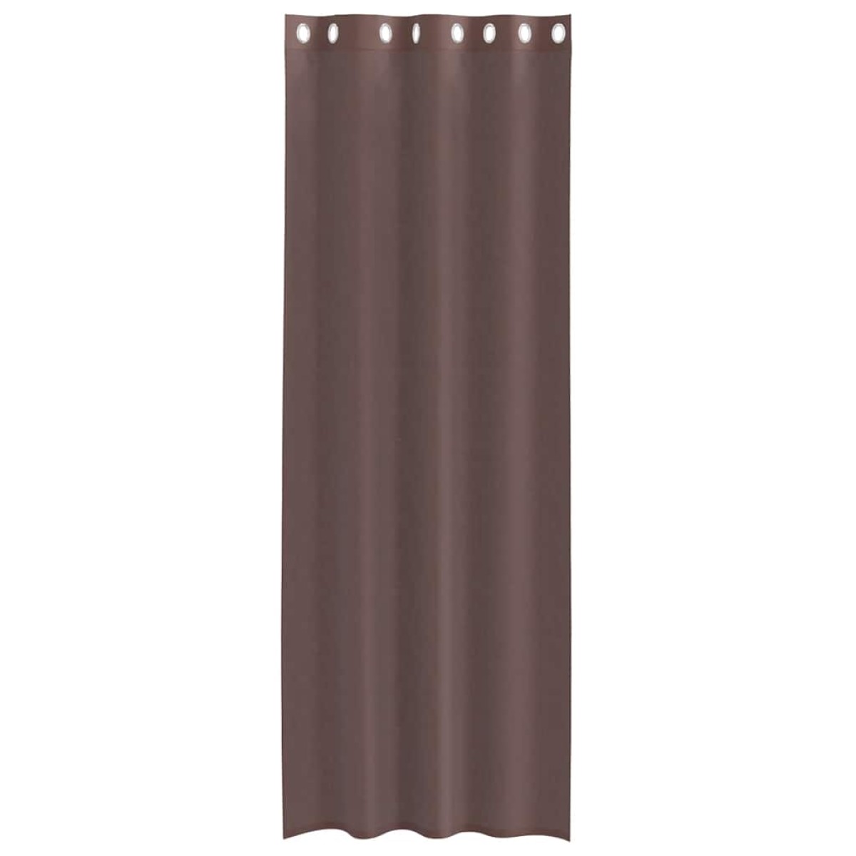 vidaXL Κουρτίνες Voile με ροδέλες 2 τεμάχια Καφέ 140x260 εκ.