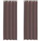 vidaXL Κουρτίνες Voile με ροδέλες 2 τεμάχια Καφέ 140x300 εκ.