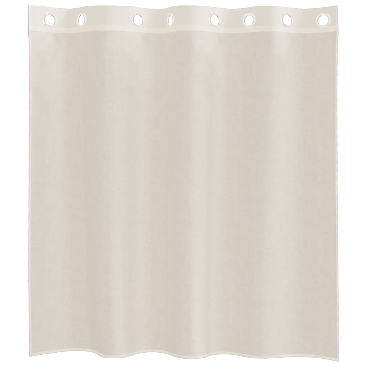 vidaXL Κουρτίνες Voile με ροδέλες 2 τεμάχια Κρεμ 140x140 εκ.