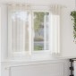 vidaXL Κουρτίνες Voile με ροδέλες 2 τεμάχια Κρεμ 140x140 εκ.