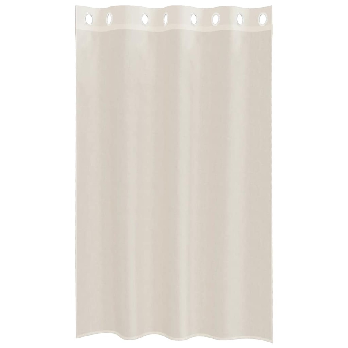 vidaXL Κουρτίνες Voile με ροδέλες 2 τεμάχια Κρεμ 140x175 εκ.