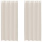 vidaXL Κουρτίνες Voile με ροδέλες 2 τεμάχια Κρεμ 140x225 εκ.