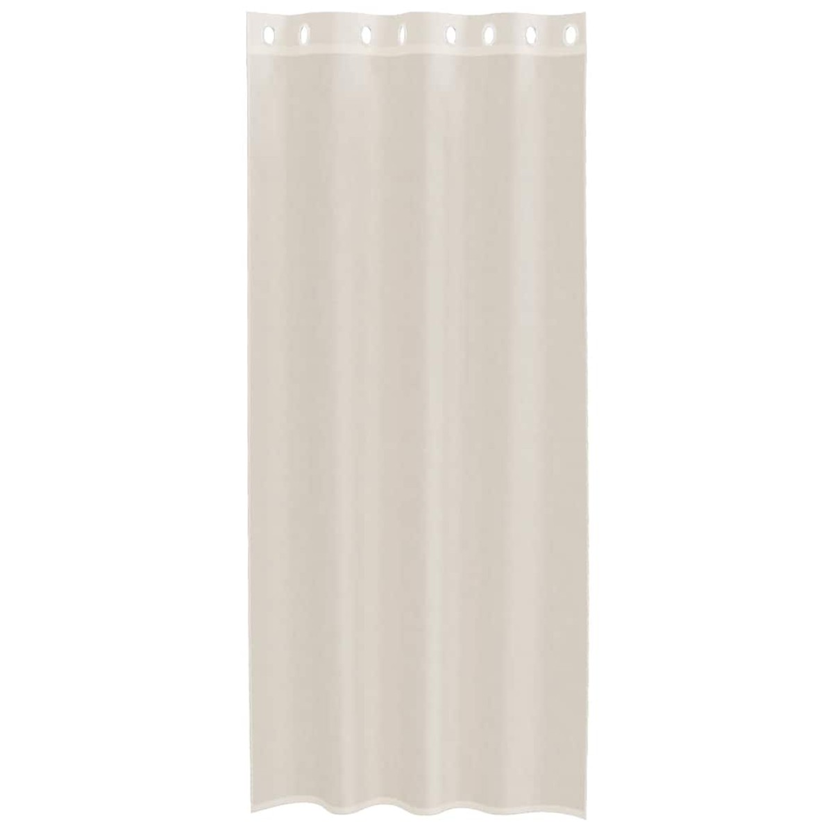 vidaXL Κουρτίνες Voile με ροδέλες 2 τεμάχια Κρεμ 140x225 εκ.