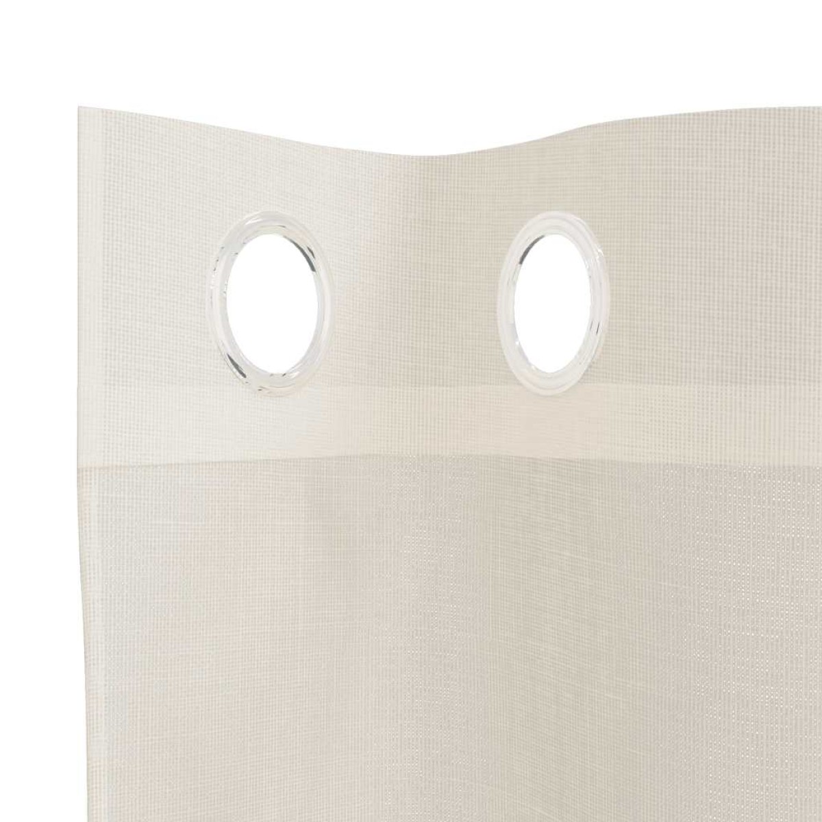 vidaXL Κουρτίνες Voile με ροδέλες 2 τεμάχια Κρεμ 140x300 εκ.