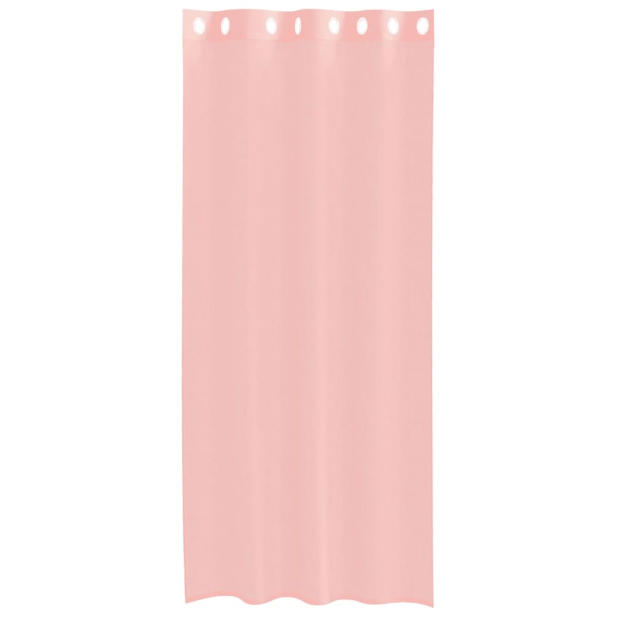 vidaXL Κουρτίνες Voile με ροδέλες 2 τεμάχια Ροζ 140x225 εκ.