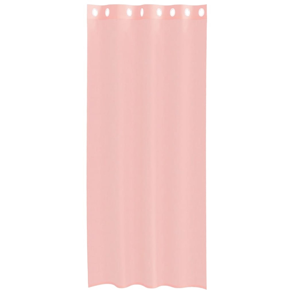 vidaXL Κουρτίνες Voile με ροδέλες 2 τεμάχια Ροζ 140x245 εκ.