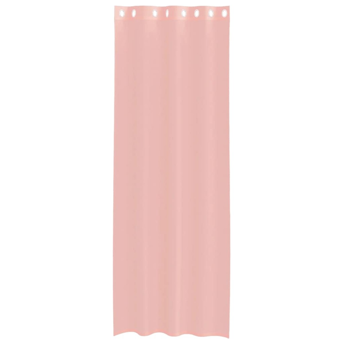 vidaXL Κουρτίνες Voile με ροδέλες 2 τεμάχια Ροζ 140x300 εκ.