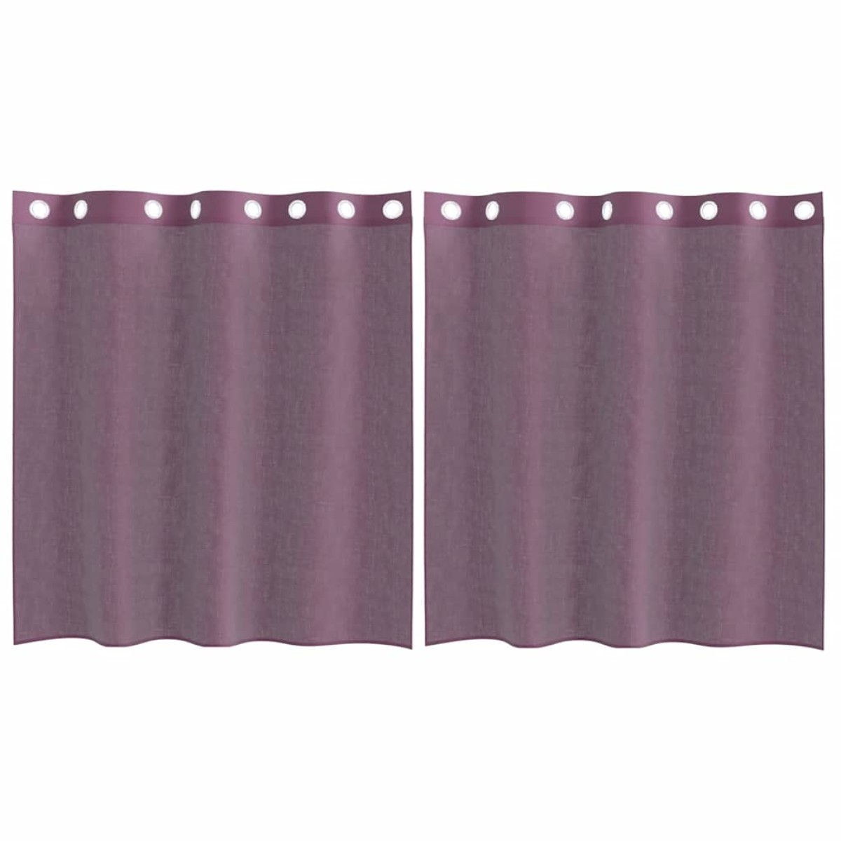 vidaXL Κουρτίνες Voile με ροδέλες 2 τεμάχια Μοβ 140x140 εκ.