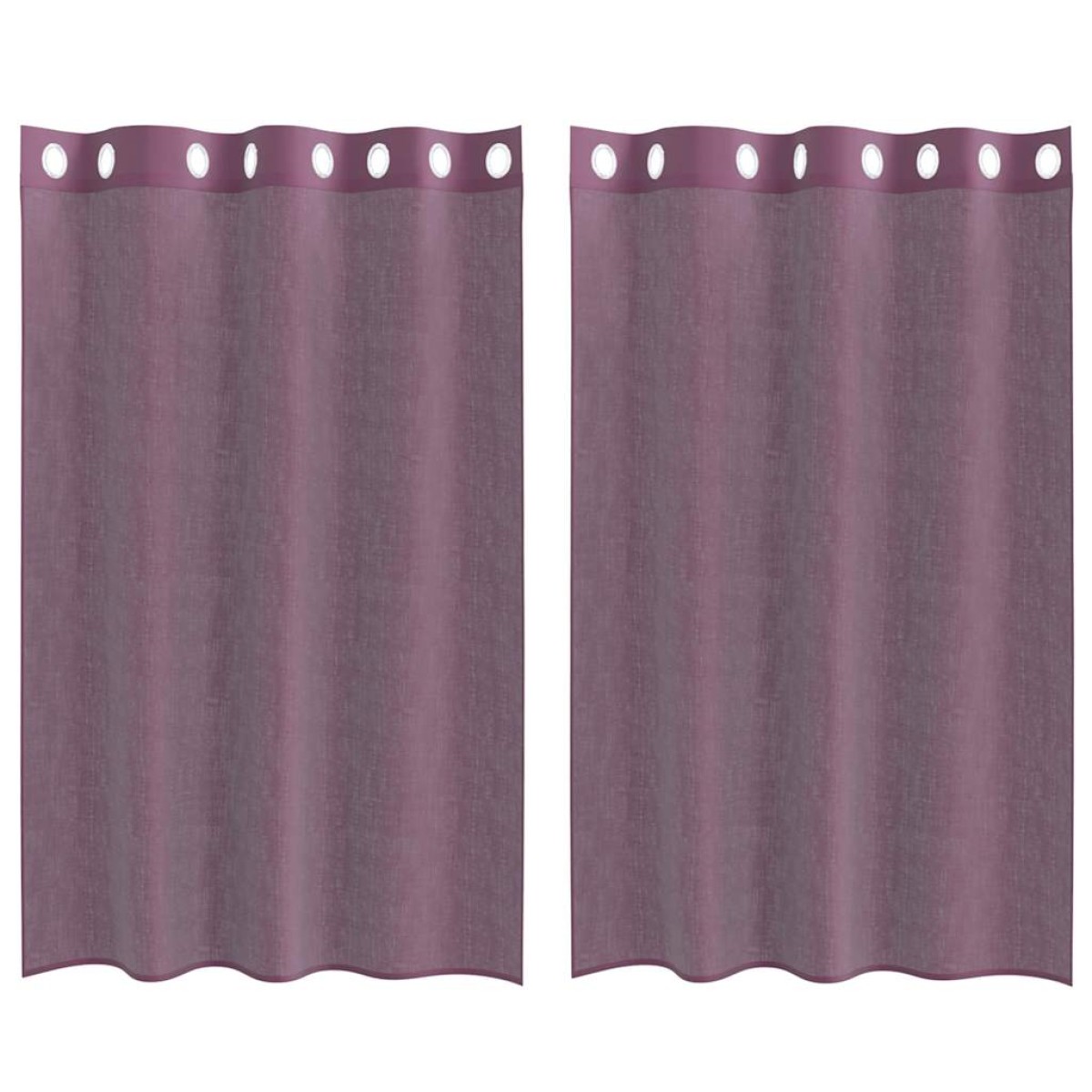 vidaXL Κουρτίνες Voile με ροδέλες 2 τεμάχια Μοβ 140x175 εκ.