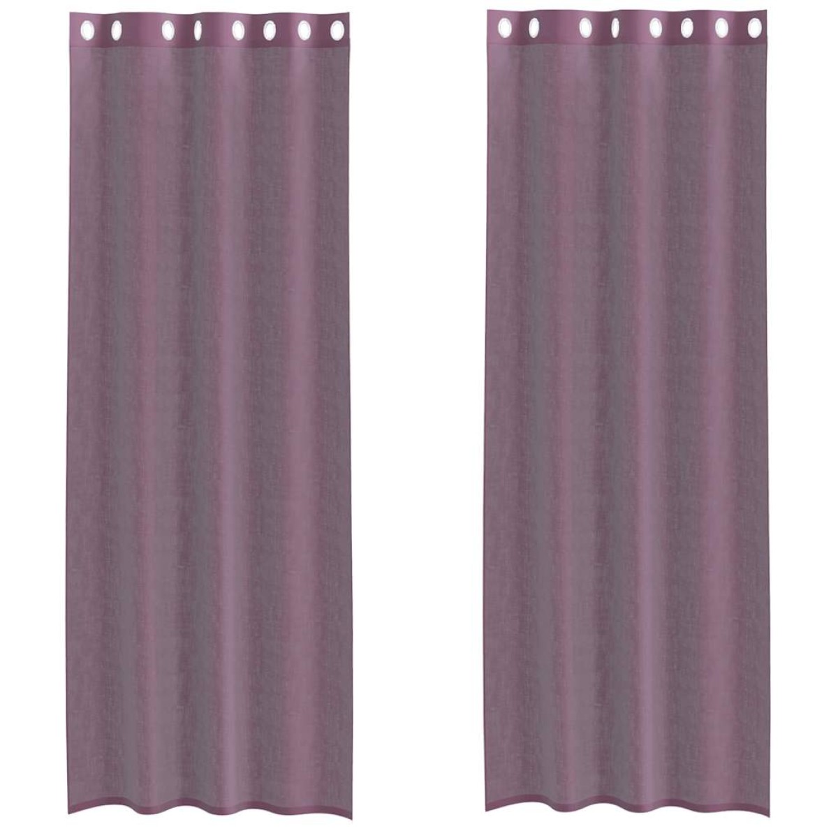 vidaXL Κουρτίνες Voile με ροδέλες 2 τεμάχια Μοβ 140x260 εκ.