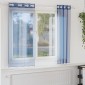 vidaXL Voile κουρτίνες με ροδέλες 2 τεμάχια Μπλε Ρουά