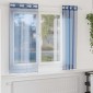 vidaXL Voile κουρτίνες με ροδέλες 2 τεμάχια Μπλε Ρουά