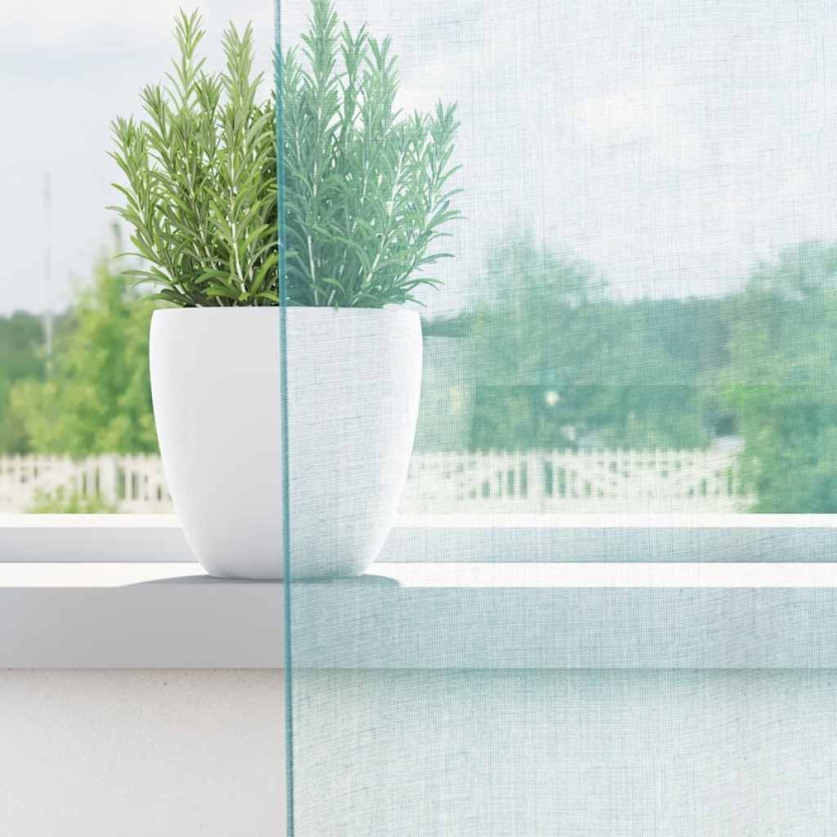 vidaXL Κουρτίνες Voile με τσέπες ράβδου 2 τεμάχια Τιρκουάζ