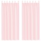 vidaXL Κουρτίνες Voile με Θηλιές 2 τεμ. Ανοιχτό Ροζ 140x225 εκ.