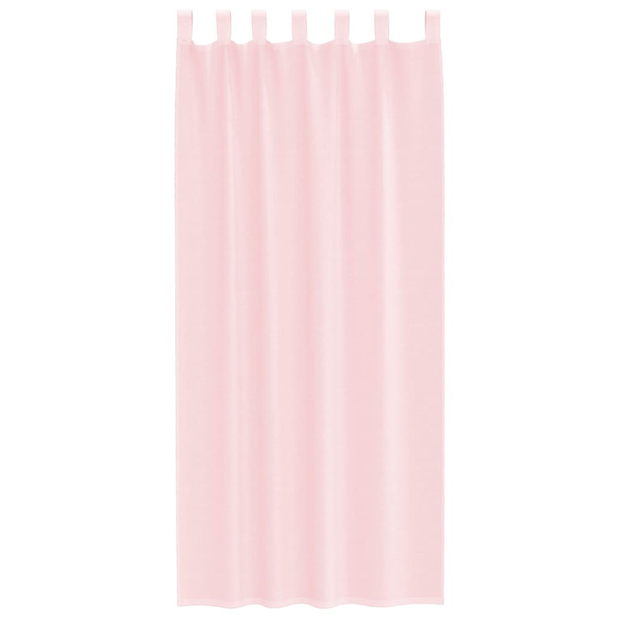vidaXL Κουρτίνες Voile με Θηλιές 2 τεμ. Ανοιχτό Ροζ 140x225 εκ.