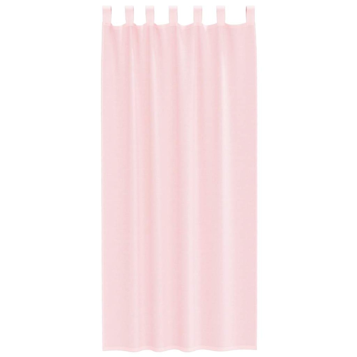 vidaXL Κουρτίνες Voile με Θηλιές 2 τεμ. Ανοιχτό Ροζ 140x245 εκ.