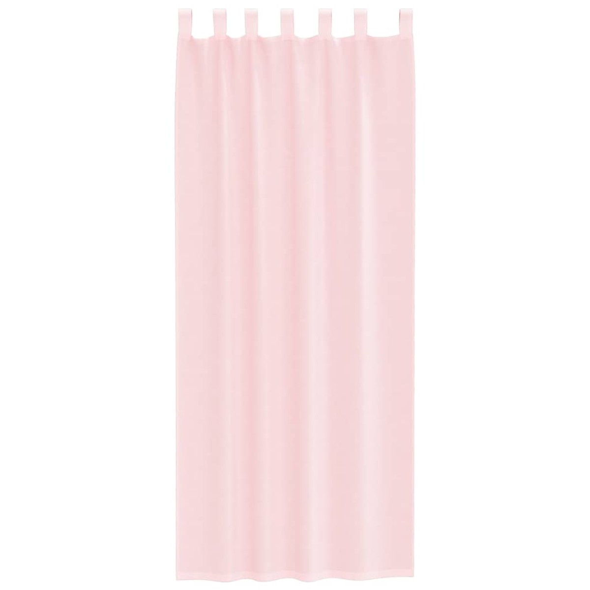 vidaXL Κουρτίνες Voile με Θηλιές 2 τεμ. Ανοιχτό Ροζ 140x260 εκ.