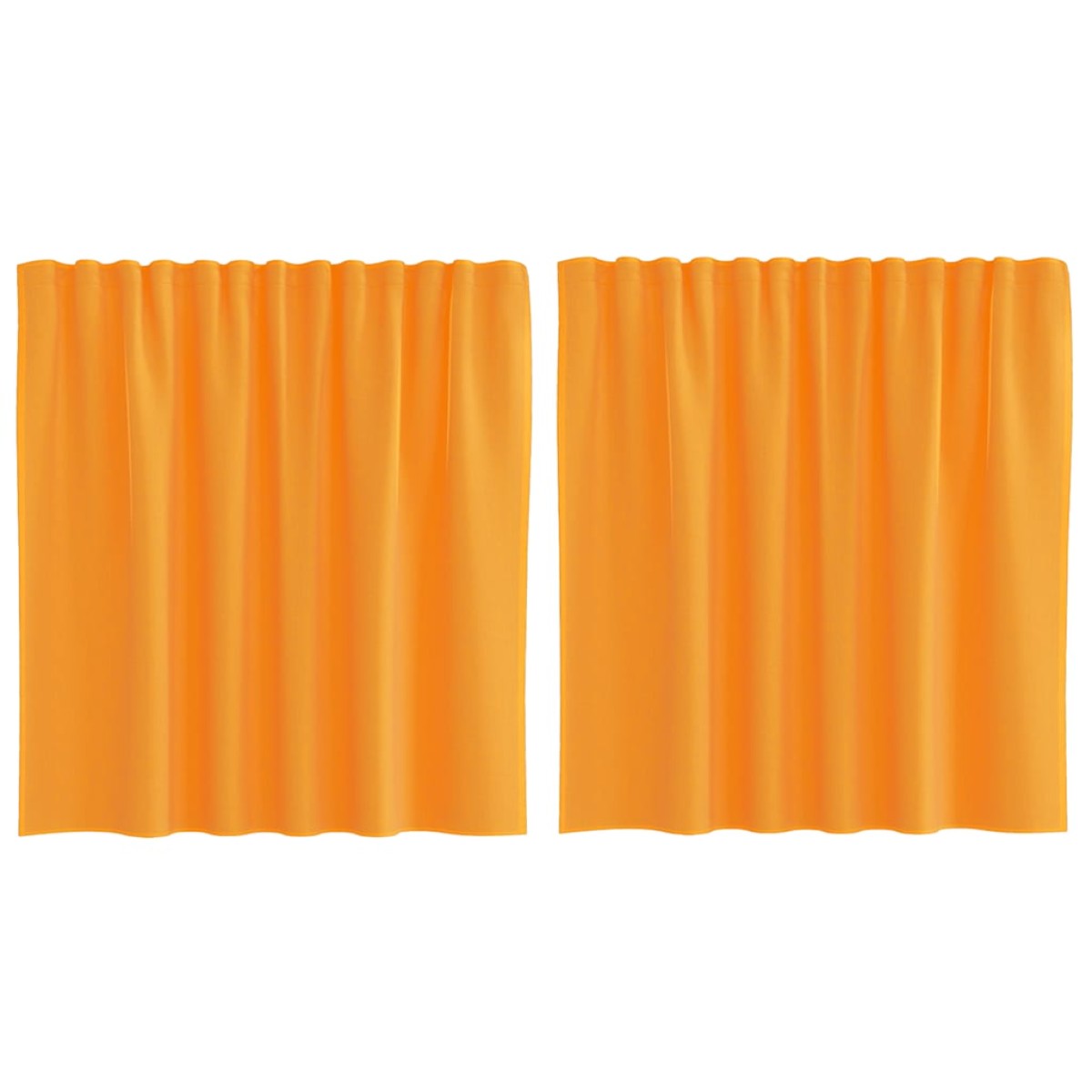 vidaXL Κουρτίνες Voile με Θηλιές 2 τεμ. Πορτοκαλί 140x140 εκ.