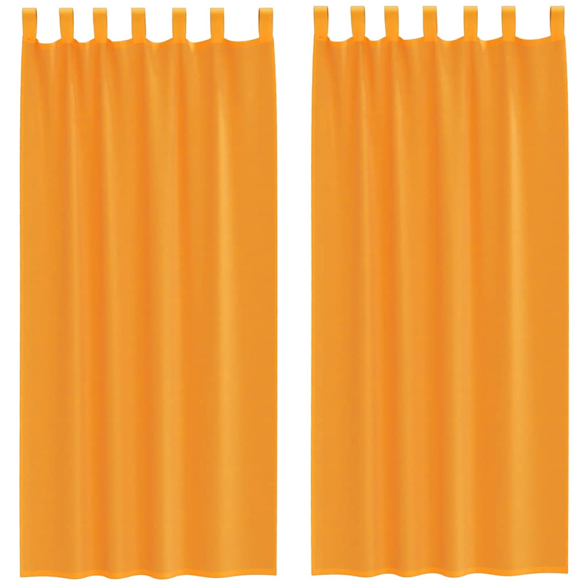 vidaXL Κουρτίνες Voile με Θηλιές 2 τεμ. Πορτοκαλί 140x225 εκ.
