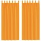 vidaXL Κουρτίνες Voile με Θηλιές 2 τεμ. Πορτοκαλί 140x225 εκ.